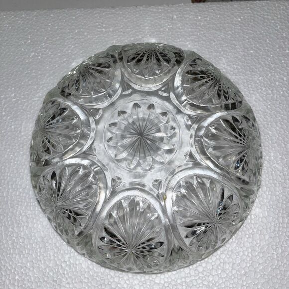 Vintage Stars And Cameo/Medallion Clear Bowl By Anchor Hocking - Picture 2 of 3
